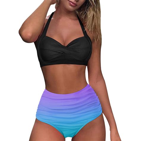 Szxzygs Bikinis For Teen Girls Women High Waisted Bikini Sexy Push Up