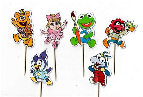 12 Muppet Babies Cupcake Toppers Muppet Babies Cupcake Picks - Etsy