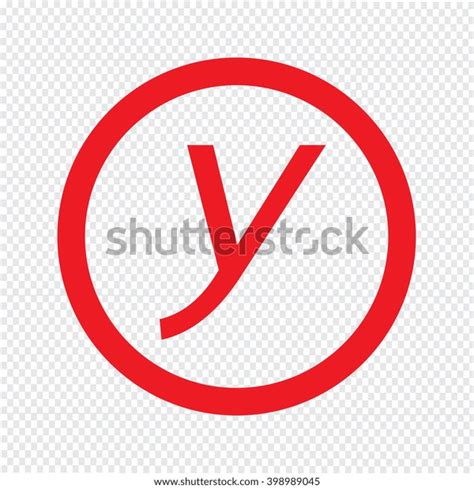 Basic Font Letter Y Icon Illustration Stock Vector Royalty Free