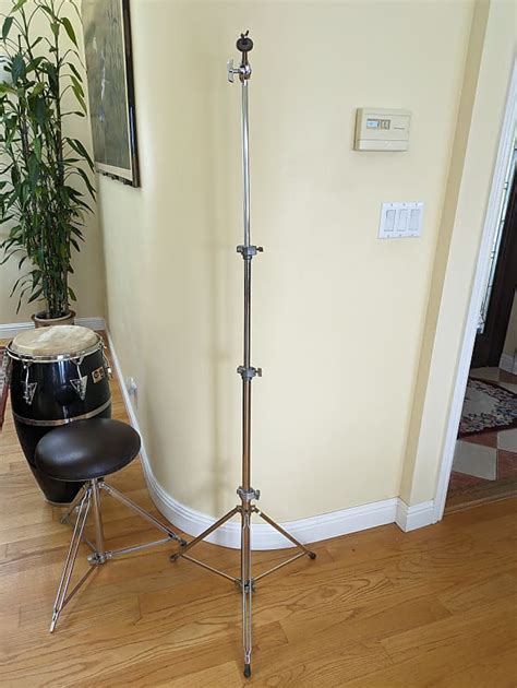 Rogers Memriloc Floor Cymbal Stands Late 1970s Chrome Reverb