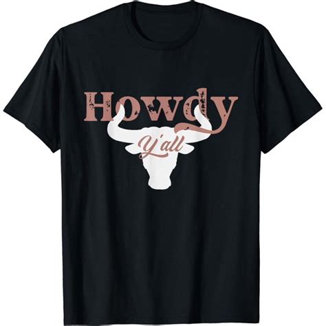 Howdy Yall Rodeo Western Country Southern Cowgirl And Cowboy T Shirt