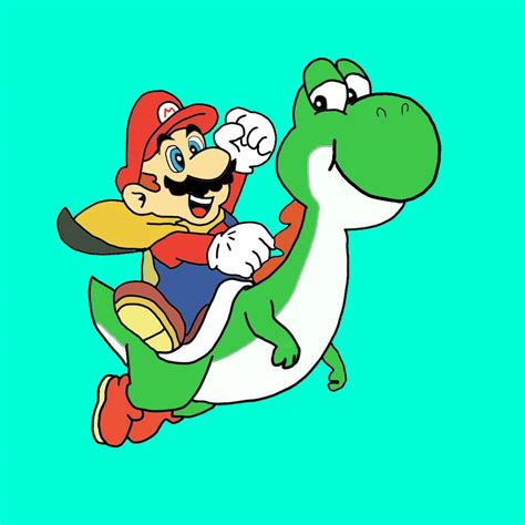 MARIO RIDING YOSHI [OC] : r/SuperMario