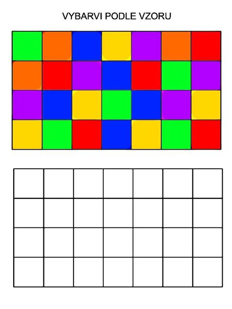 Vybarvovani podle vzoru Okul öncesi matematik Evde eğitim Kodlama