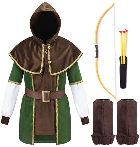 Kinder Robin Hood Kost M Mit Pfeil Und Bogen F R Jungen M Dchen