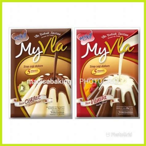 Nutrijell My Vla Instant Powder 63gram Fla Pudding Chocolate Vanilla