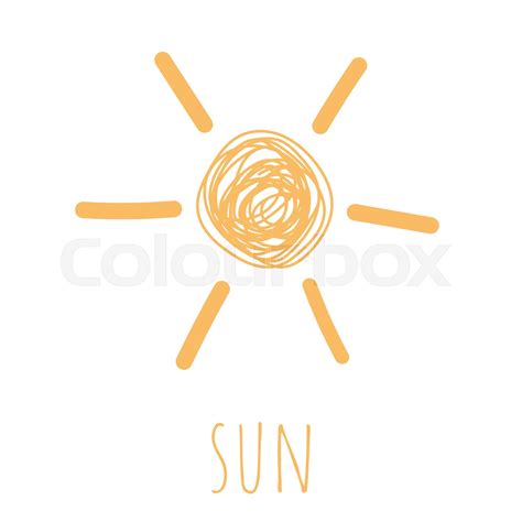 Sun Vector Drawing Stock Vector Colourbox