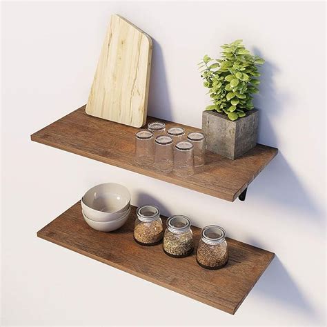 Amazon BAMFOX Floating Shelves Wall Mounted Shelf Set Of 2