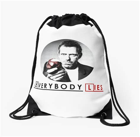 "Dr House - Everybody Lies" Drawstring Bags by Yithian | Redbubble