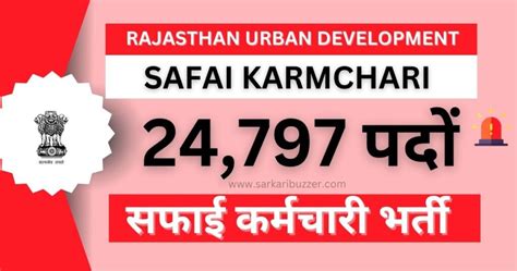 Rajasthan Safai Karmchari Recruitment 2024 Peon Posts 24797 Vacancy