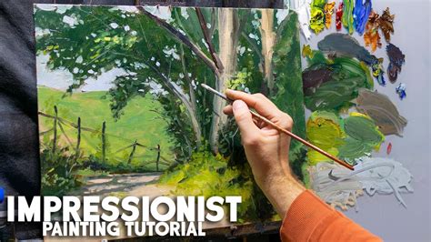 Impressionist Painting Technique The Forest Path Youtube