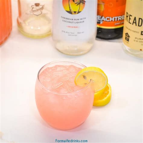 The Pink Lemonade Cocktail Known As Island Lemonade Is Filled With Coconut Rum Gin Peach