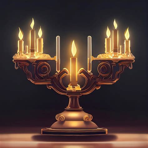 Ilustração de fundo de hanukkah de feriado judaico candelabros