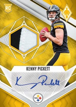 RPS Rookie Auto Jersey Yellow Kenny Pickett MOCK UP Checklistcenter