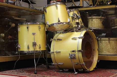 1980 S Tama Granstar In Silky Yellow 11x12 12x13 16x16 16x22 Reverb