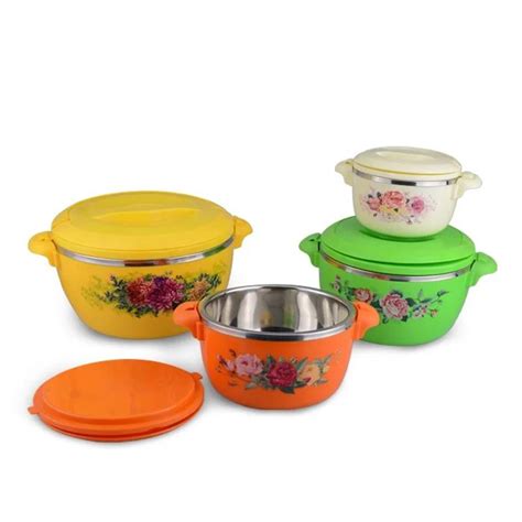 Stainless Steel Casserole Thermosteel Pcs Fresh Pot Insulated Lunch Box Keep Warm Hot Pot Food