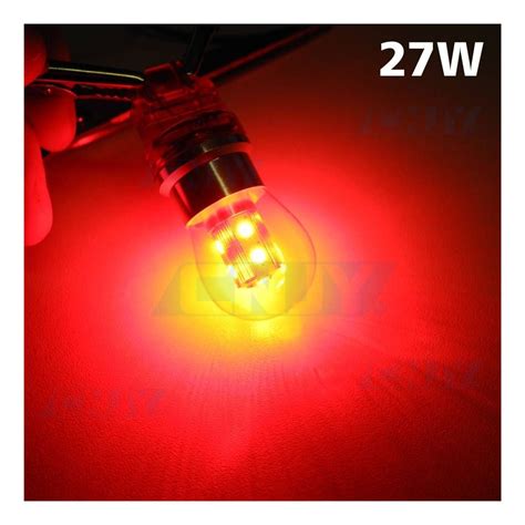 Ampoule Led Cree P27 7W 3157 CNJY Rouge Feux Stop Veilleuse Anti