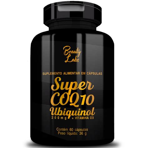 Super Coenzima Q10 Ubiquinol Coq10 Vit D3 60 Caps Beauty Labs