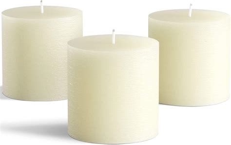 Amazon Set Of Luminessence Vanilla Scented Pillar Candles By