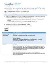 C Assignment Environmental Scan And Swot Analysis Docx Module