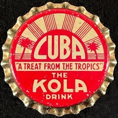 CUBA KOLA UNUSED CORK LINED SODA BOTTLE CAP CELO TAMPA FLORIDA FL COLA