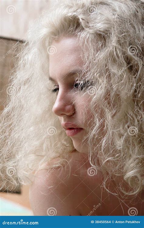 Blonde Behaarte Frau Stockfoto Bild Von Bezaubern Anziehen 38450564