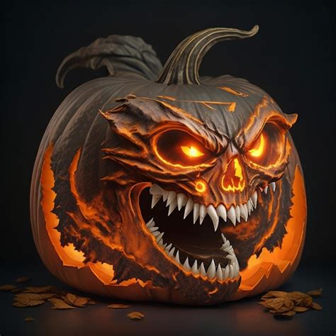 Premium AI Image | Evil Pumpkin For Halloween