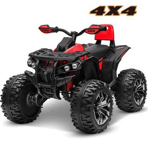 Electric Battery Powered 4x4 Kids Ride on ATV, 2 Seater 24V Quad Car ...