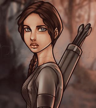 How To Draw Anime Katniss Everdeen Step By Step Drawing Guide By Dawn