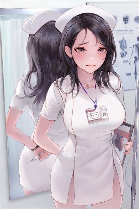 Wallpaper Anime Girls Original Characters Nurse Outfit Artwork