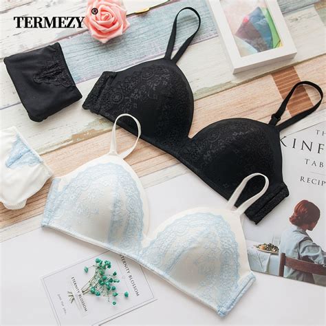 TERMEZY Wireless Bra Set Lace Patchwork Lingerie Underwear Sets Women Brassieres New Light