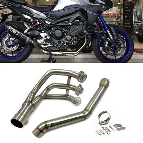 Mt09 V1 V2 V3 Tracer Mt09 2020 2021 2022 Exhaust Manifold 51mm Full System Link Pipe Stainless