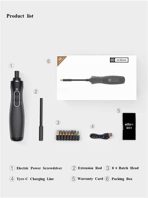 New Wiha Zu Hause 3.6V Electrical Cordless Screwdriver 1500mAh LED ...