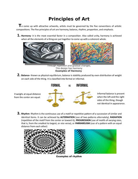 Lesson 2 Week 2 Cpar Handouts Principles Of Art To Come Up With