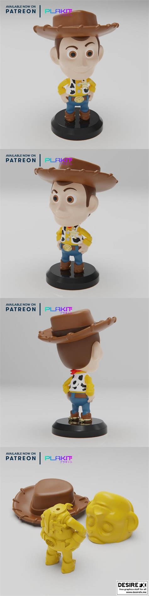 Desire FX 3d Models Plakit Woody From Toy Story