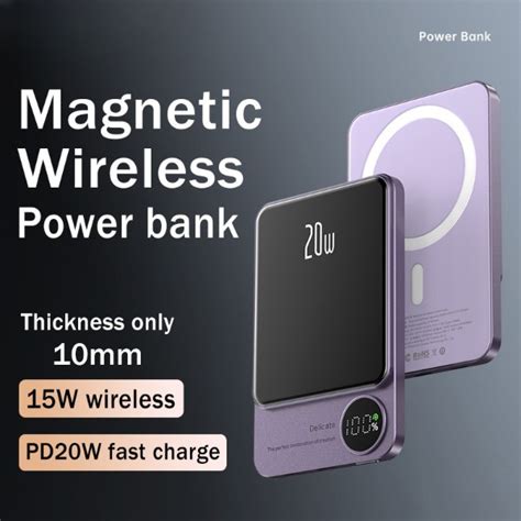 10000mAh Macsafe Powerbank Magnetic Wireless Power Bank For Iphone 14