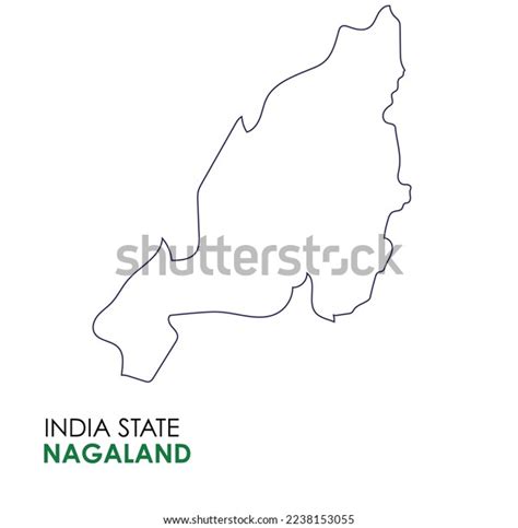 Nagaland Map Indian State Nagaland Map Stock Vector Royalty Free