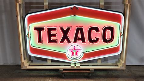 Original Texaco Porcelain Neon Sign GAA Classic Cars