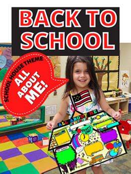 Back To School! Color Your School All About Me Poster! School House Theme!