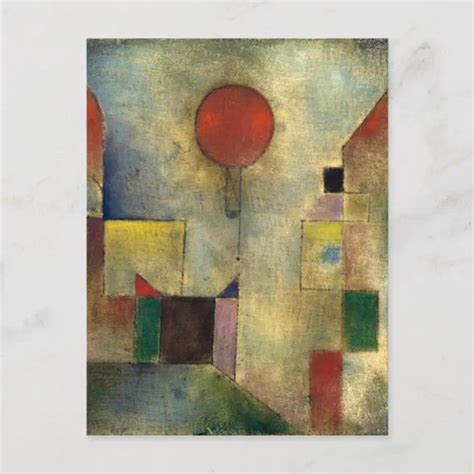 Paul Klee Red Balloon Postcard | Zazzle