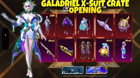 Galadriel X Suit Crate Opening In Bgmi New X Suit Crate Opening