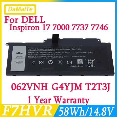 F Hvr T T J Laptop Battery For Dell Inspiron