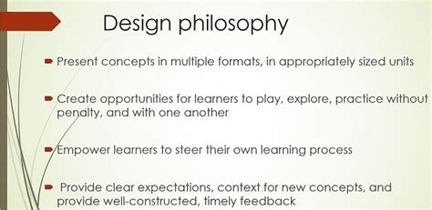 My Design Philosophy Learning Process Instructional Technology