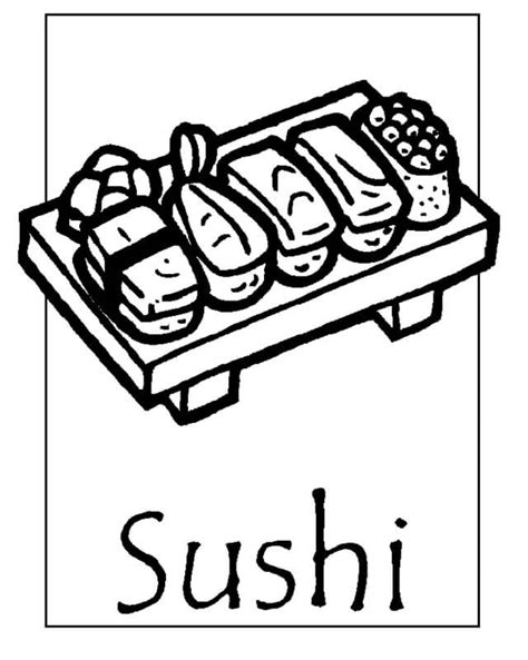 Sushi 2 Coloring Page - Free Printable Coloring Pages for Kids