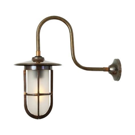 Swan Neck Single Wall Light In Nautical Industrial Design