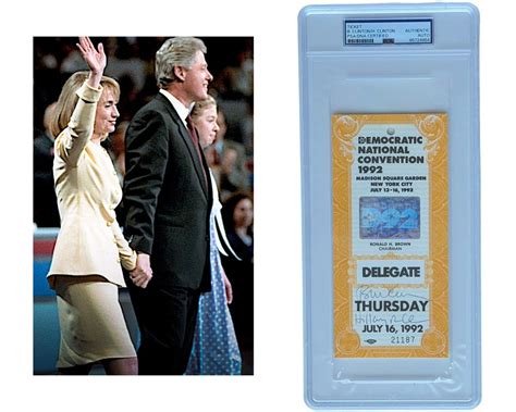 President Bill Clinton And Hillary Clinton Signed Democratic Convention