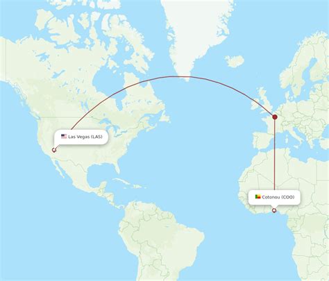 All Flight Routes From Las Vegas To Cotonou Las To Coo Flight Routes