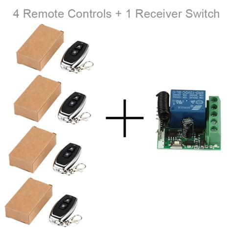 QIACHIP 433MHz Universal Wireless Remote Control Switch DC 12V 1 CH RF