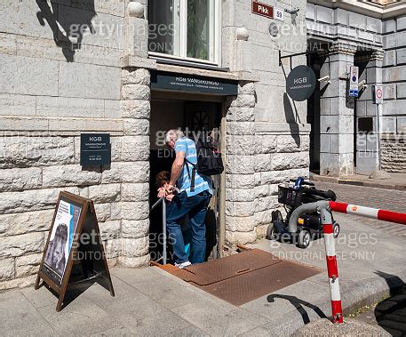 Entrance To The Former Kgb Prison Cells In Tallinn Old Town Estonia