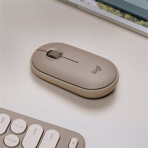 Best Buy Logitech Pebble M350 Wireless Optical Ambidextrous Mouse With Silent Click Sand 910 006658