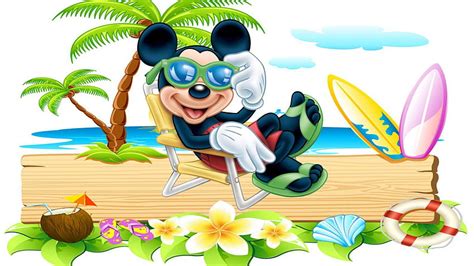 Vacation Mickey Mouse Summer Summer Vacation Cartoon Hd Wallpaper Pxfuel